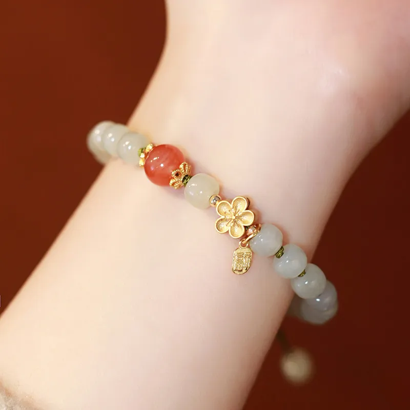 WUMZK Hetian Jade Bracelets White Jade Unisex-1