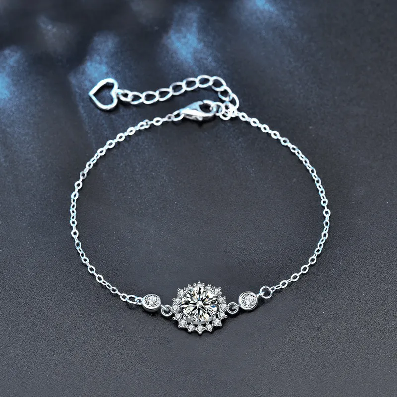 WUMZK 925 Sterling Silver Bracelets Women's-2