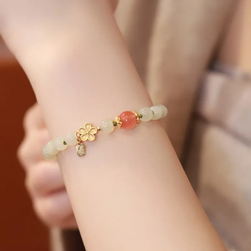 WUMZK Hetian Jade Bracelets White Jade Unisex-2