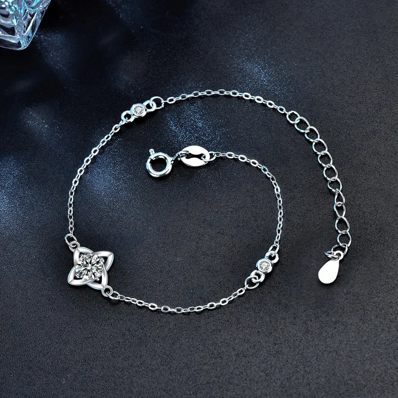 WUMZK 925 Sterling Silver Bracelets Women's-4