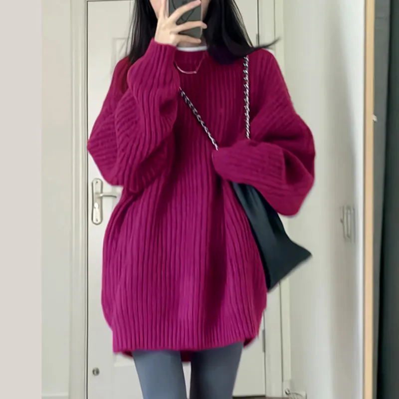 Tonlion Sweater Women's Fuchsia-4