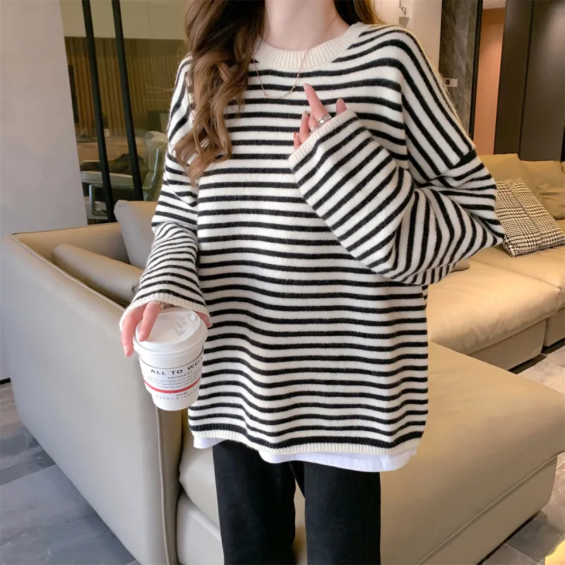 Tonlion Sweater Women's White Tone-5