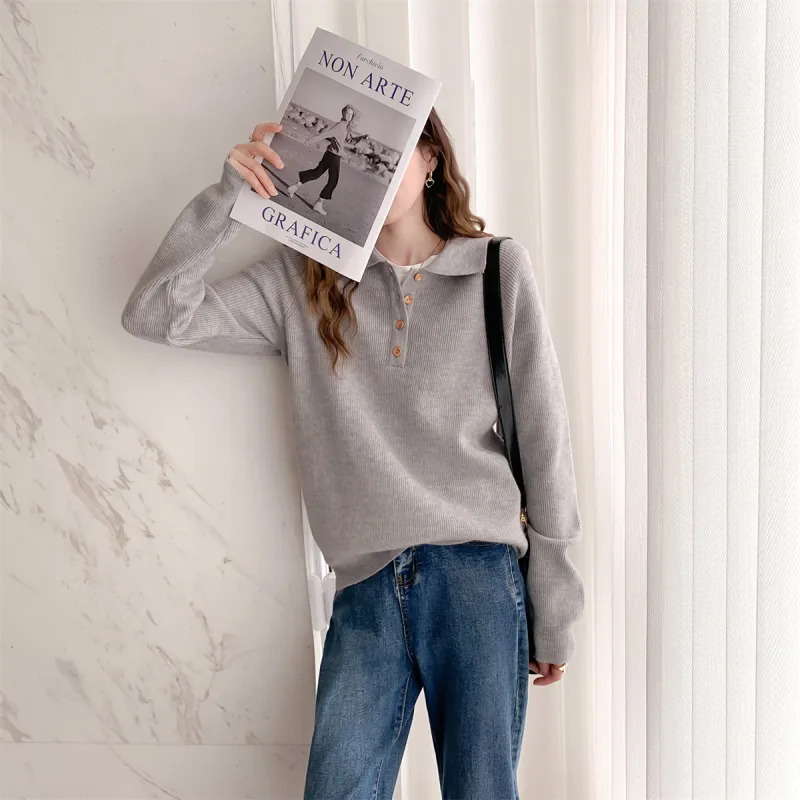 Tonlion Sweater Women's Light Heather Gray-2