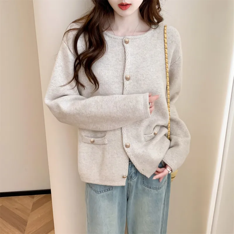 Tonlion Knitwear Women's Light Beige Apricot-2