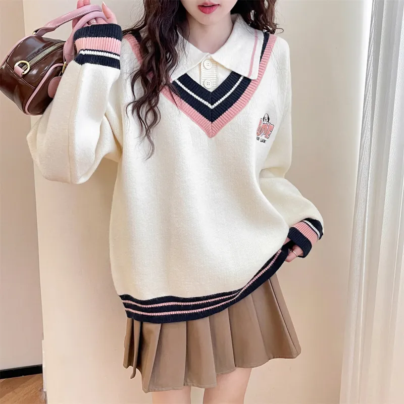 Tonlion Sweater Women's White Tone-1