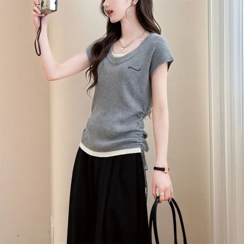 Tonlion Knitwear Women's Medium Heather Gray-3