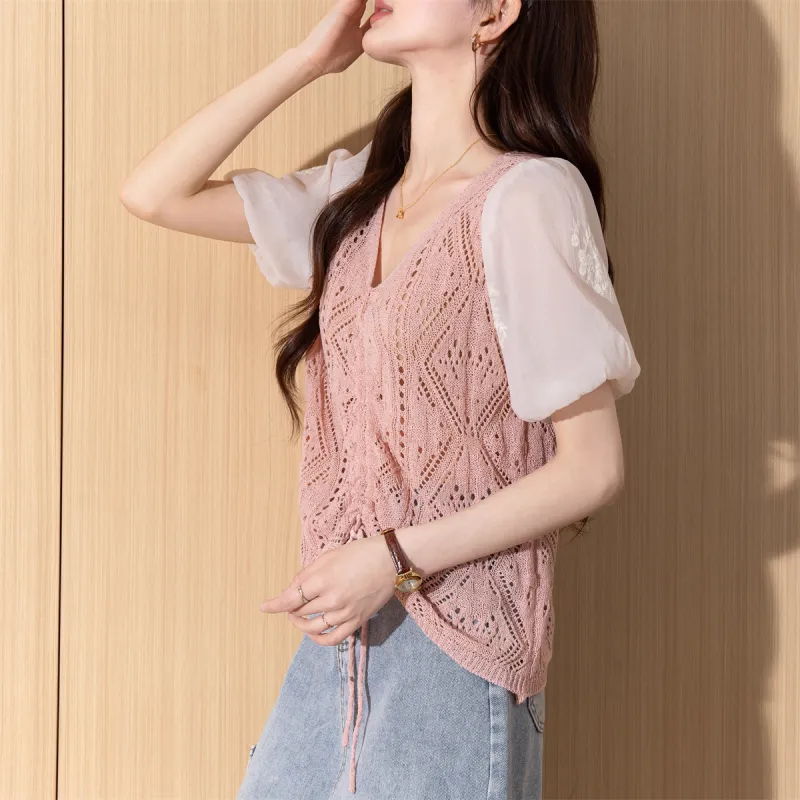 Tonlion Knitwear Women's Light Pink-4