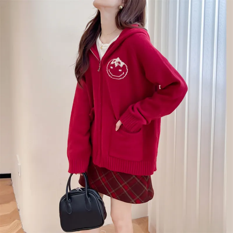 Tonlion Sweater Women's Burgundy-3