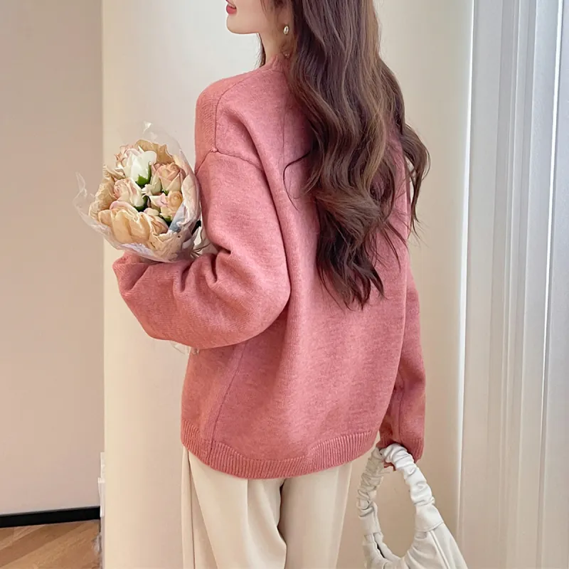 Tonlion Sweater Women's Leather Pink-5