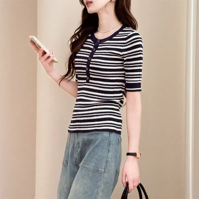 Tonlion Knitwear Women's Navy Blue-5