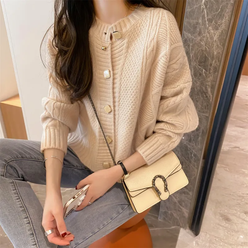 Tonlion Knitwear Women's Muted Beige-2