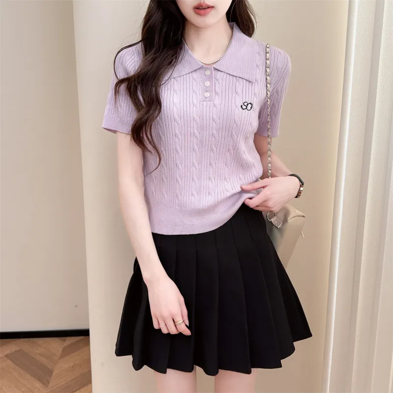 Tonlion Knitwear Women's Light Purple-2