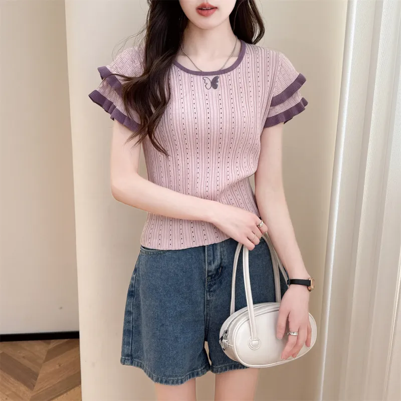 Tonlion Knitwear Women's Purple Tone-2