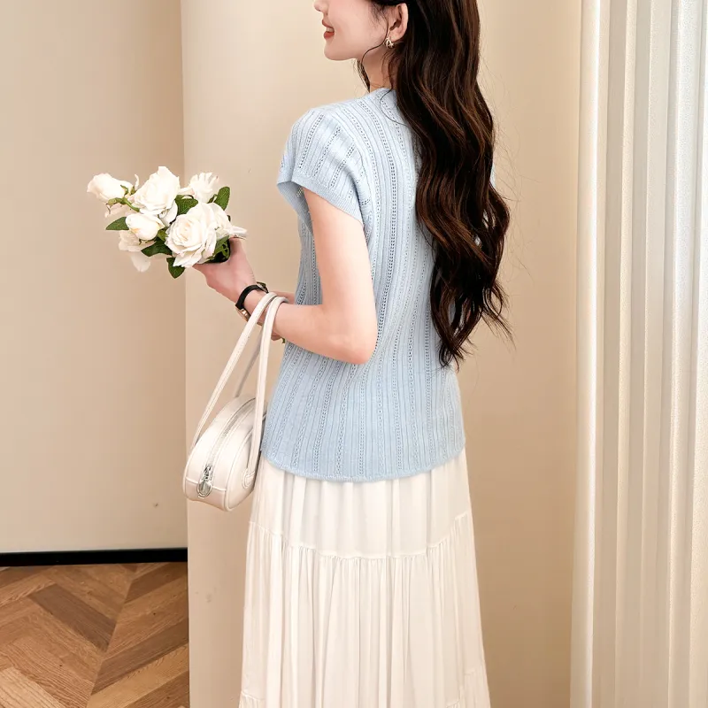 Tonlion Knitwear Women's Light Blue-5