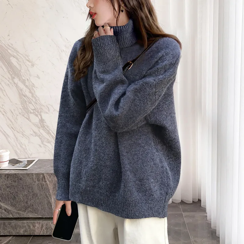 Tonlion Sweater Women's Dark Heather Gray-1
