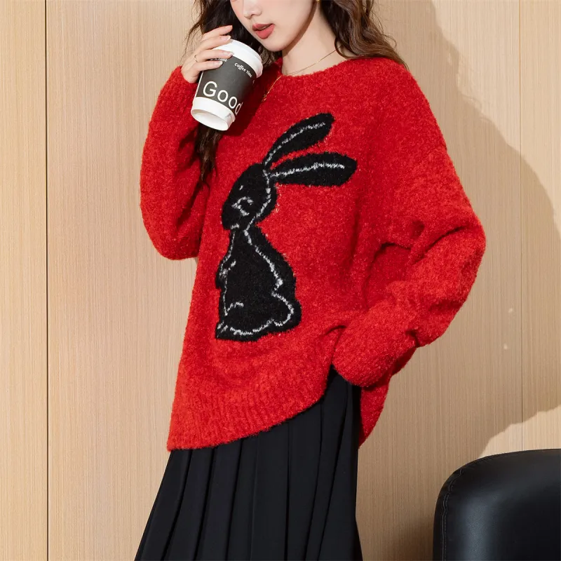 Tonlion Knitwear Women's Red Tone-4