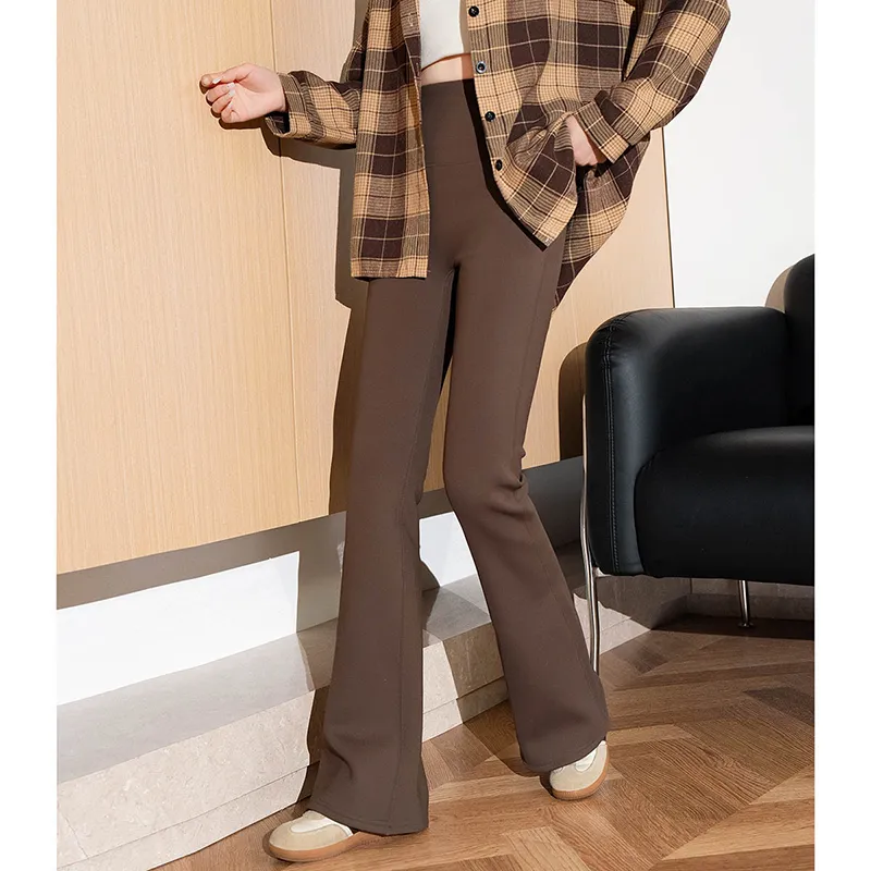 Tonlion Fleece Lined Fall Winter Casual Pants Women's-5