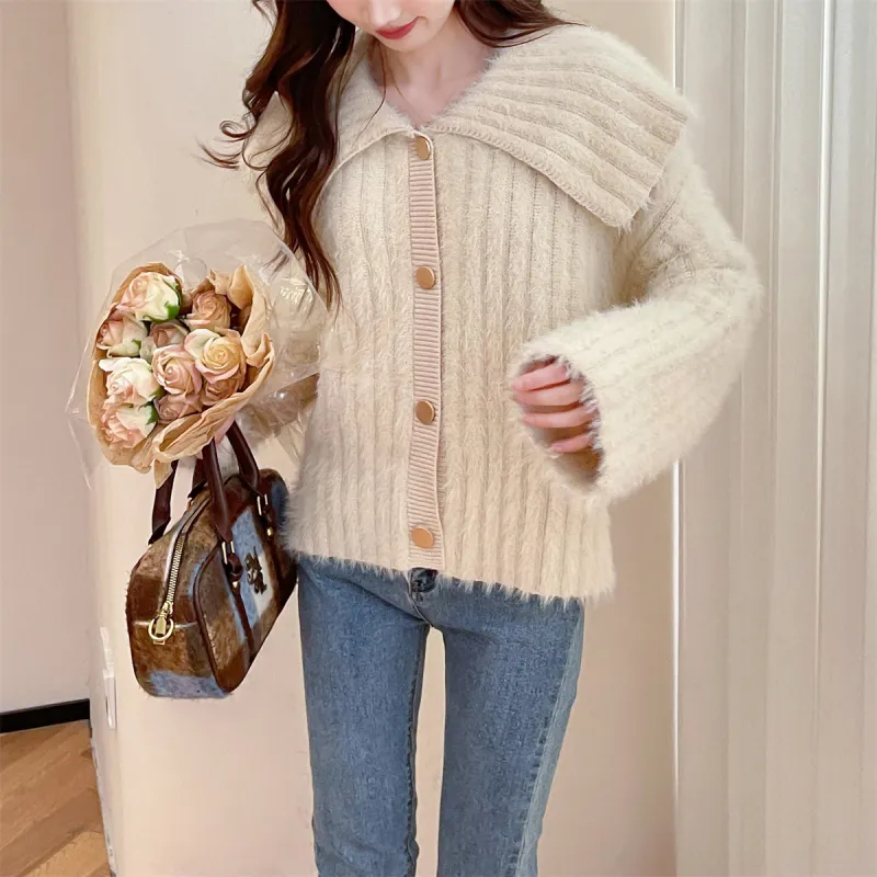 Tonlion Knitwear Women's Beige Apricot-2