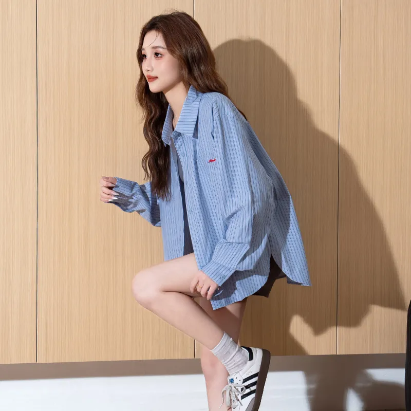 Tonlion Shirts Women's Blue-1