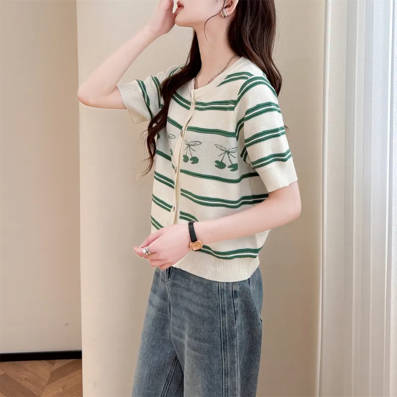 Tonlion Knitwear Women's Green Tone-4