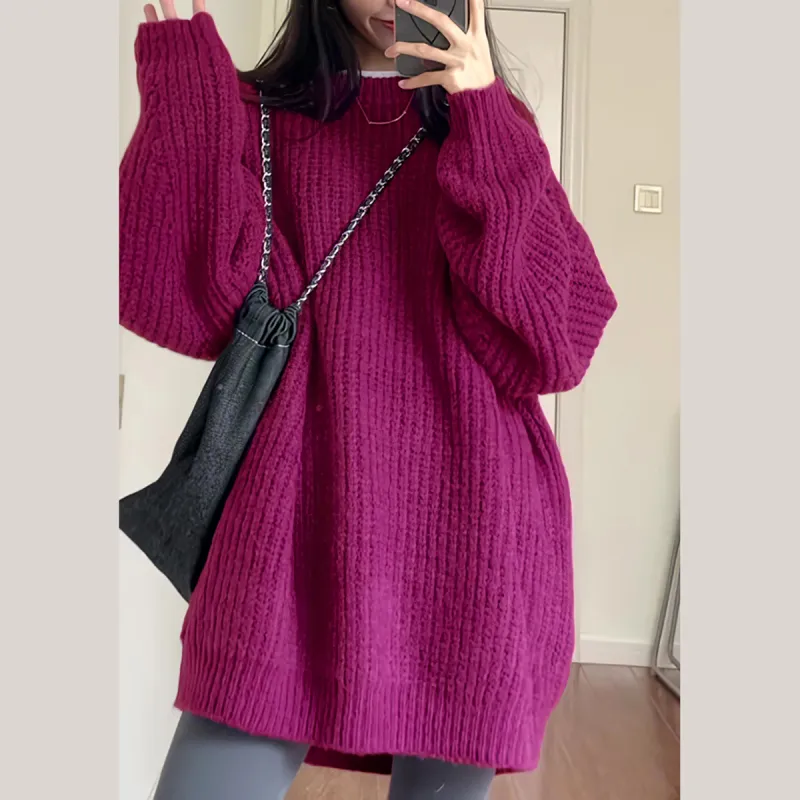 Tonlion Sweater Women's Fuchsia-5