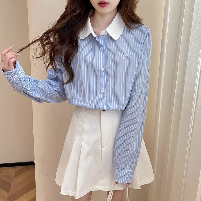 Tonlion Shirts Women's Blue-1