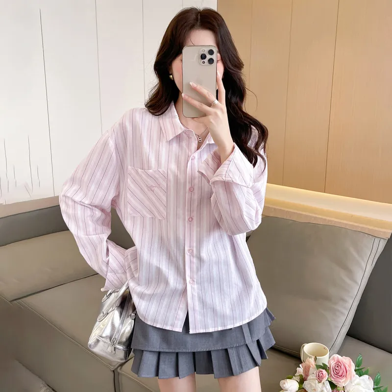 Tonlion Shirt Women's Light Pink-5