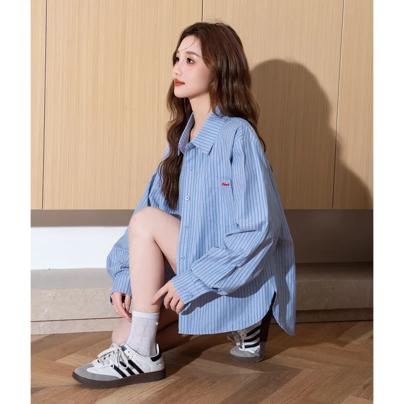 Tonlion Shirts Women's Blue-2