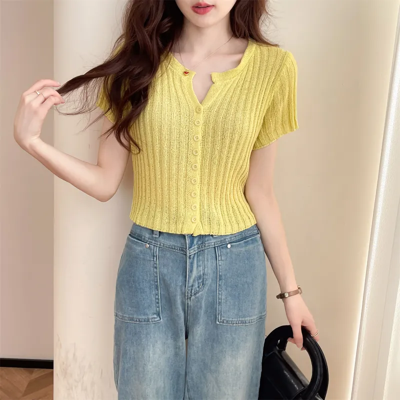 Tonlion Knitwear Women's Light Yellow-4