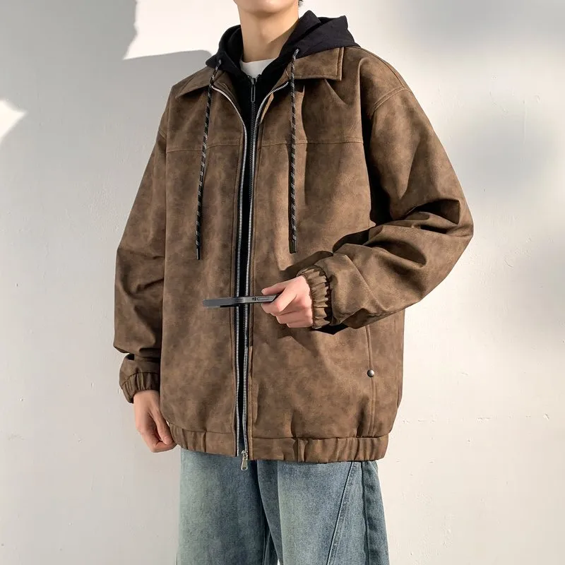 Tonlion Jackets Coats Unisex Coffee-2