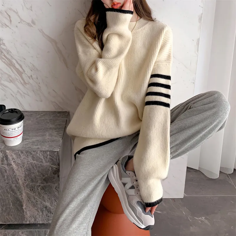 Tonlion Sweater Women's Milk White-1
