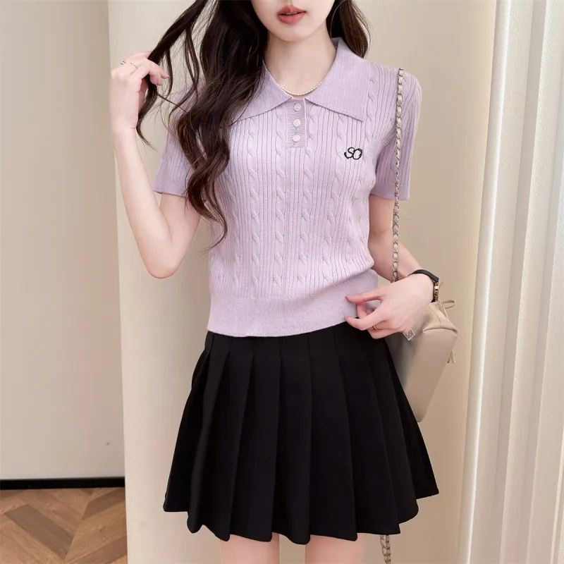 Tonlion Knitwear Women's Light Purple-3