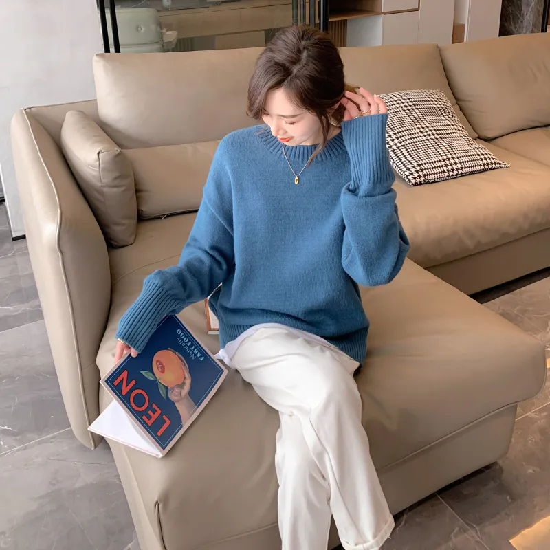 Tonlion Sweater Women's Vintage Blue-3
