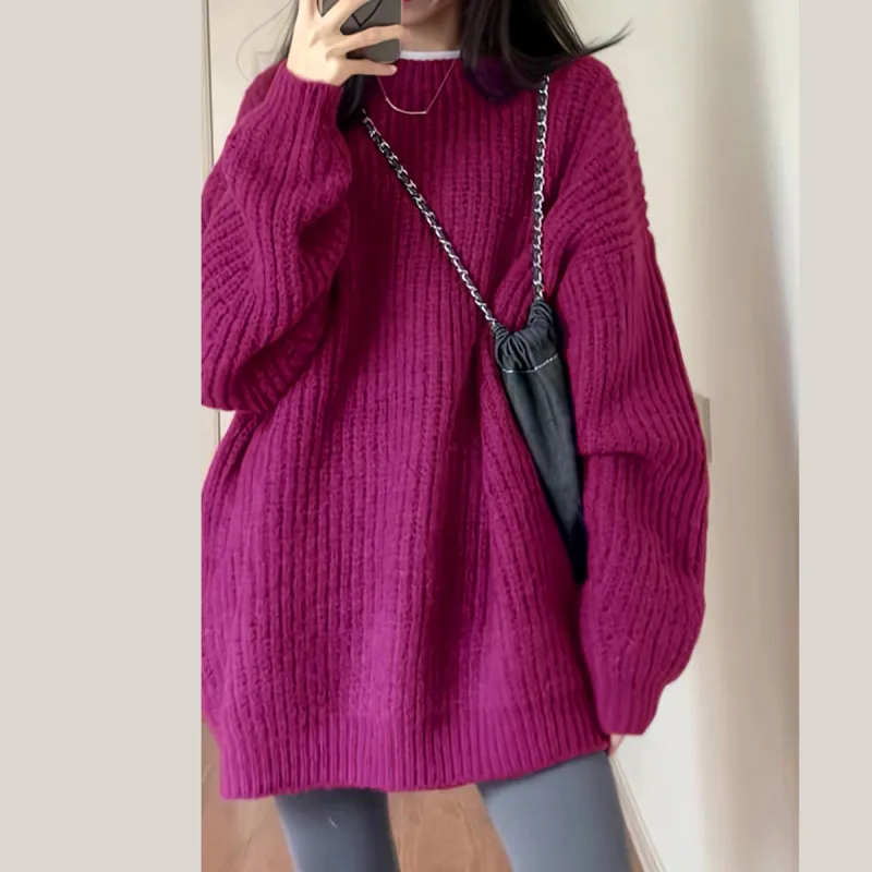 Tonlion Sweater Women's Fuchsia-2
