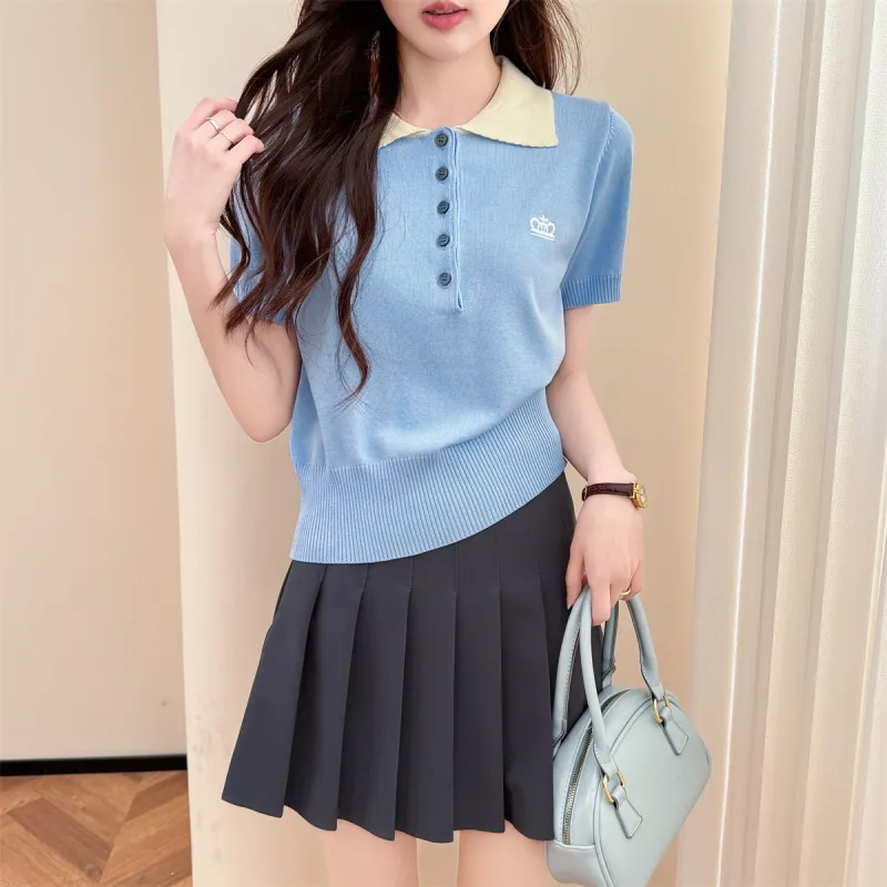 Tonlion Knitwear Women's Light Blue-4