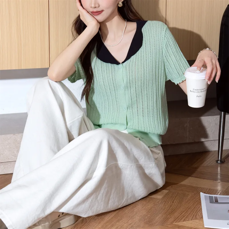 Tonlion Knitwear Women's Light Aqua Green-6