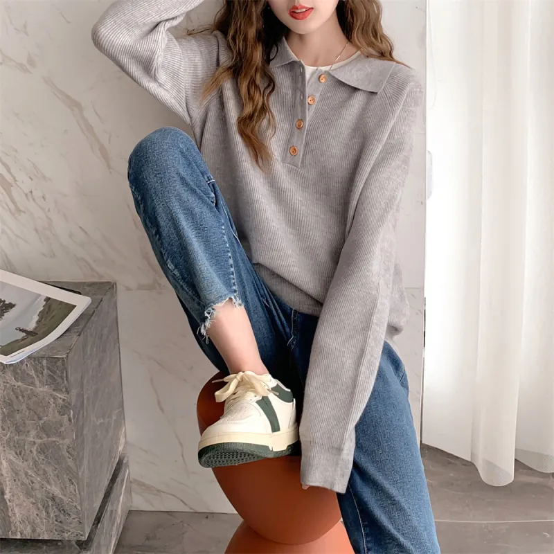 Tonlion Sweater Women's Light Heather Gray-4