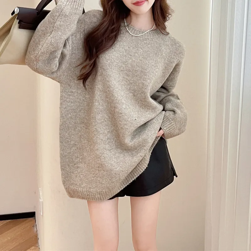 Tonlion Sweater Women's Milk Coffee-4