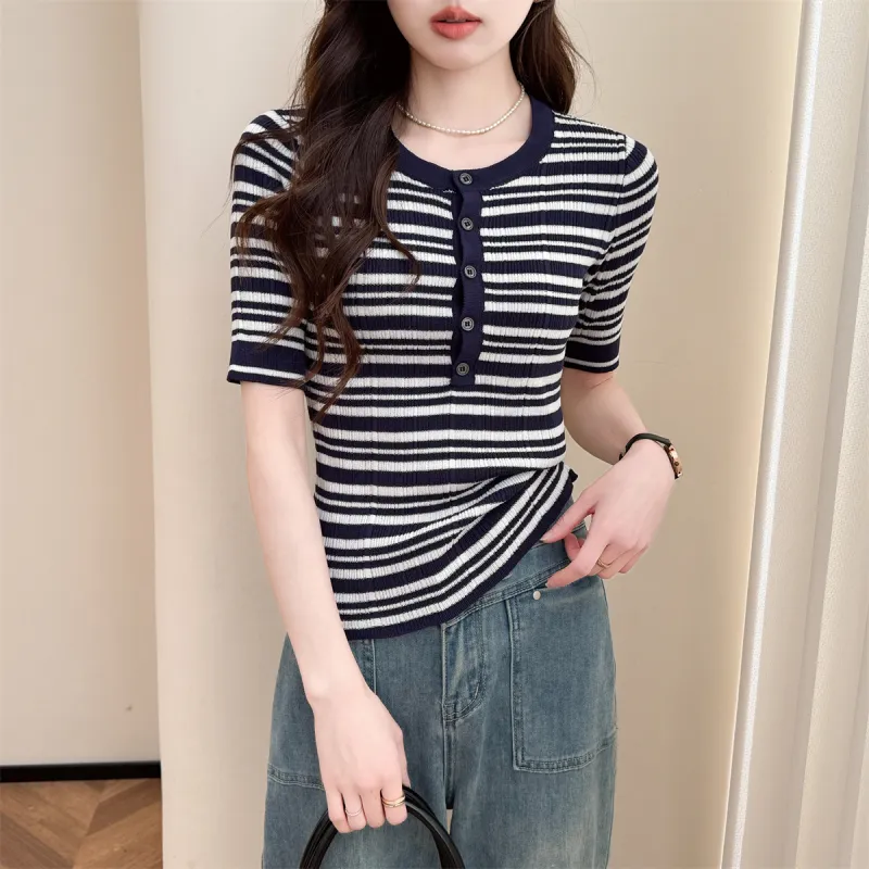 Tonlion Knitwear Women's Navy Blue-3