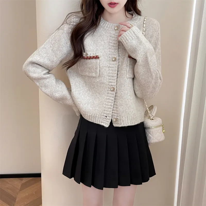 Tonlion Knitwear Women's Beige Floral-1