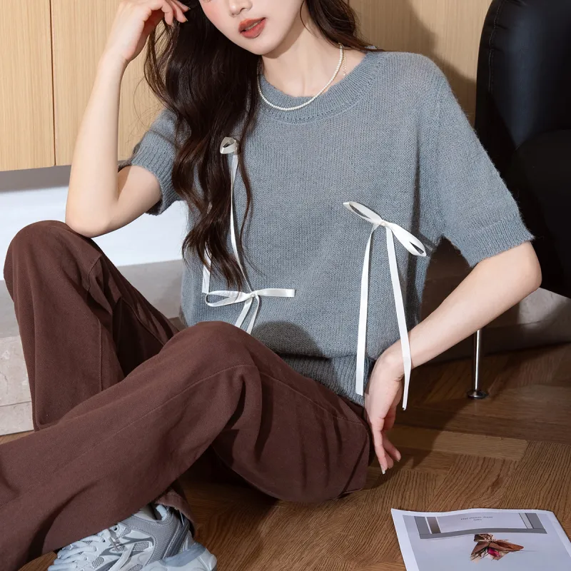 Tonlion Regular T Shirt Women's Light Gray-1
