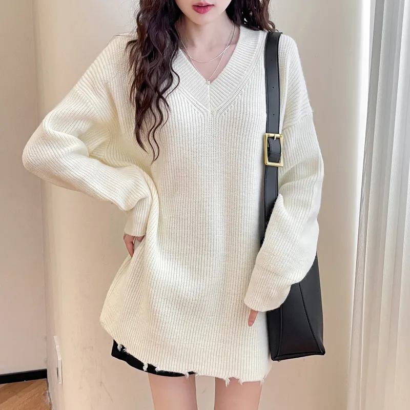 Tonlion Sweater Women's Milk White-2