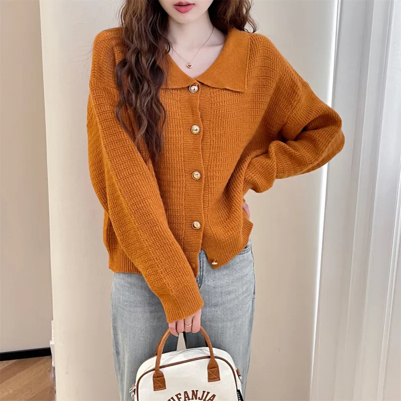 Tonlion Knitwear Women's Retro Orange-2