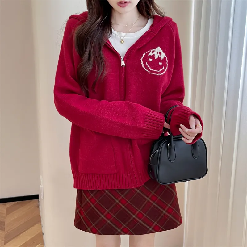 Tonlion Sweater Women's Burgundy-2