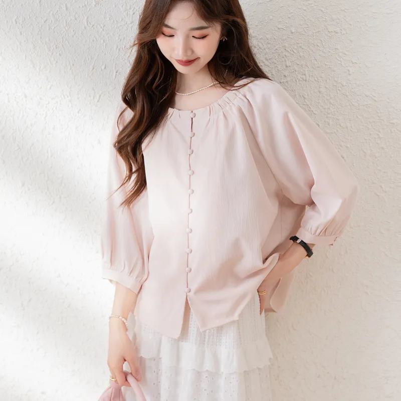 Tonlion Shirt Women's Light Pink-2