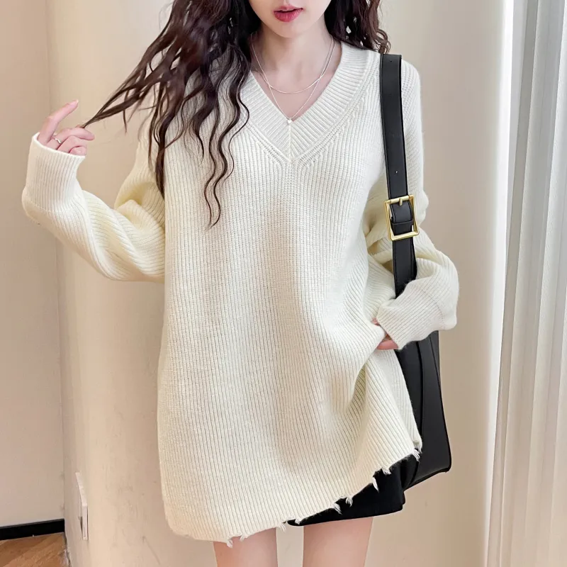 Tonlion Sweater Women's Milk White-1