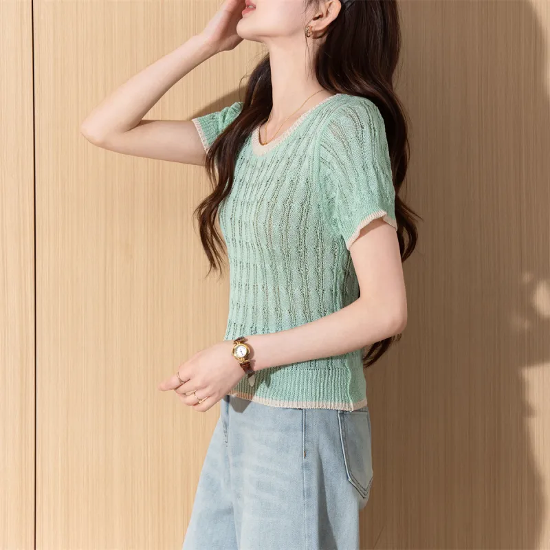 Tonlion Knitwear Women's Light Aqua Green-3