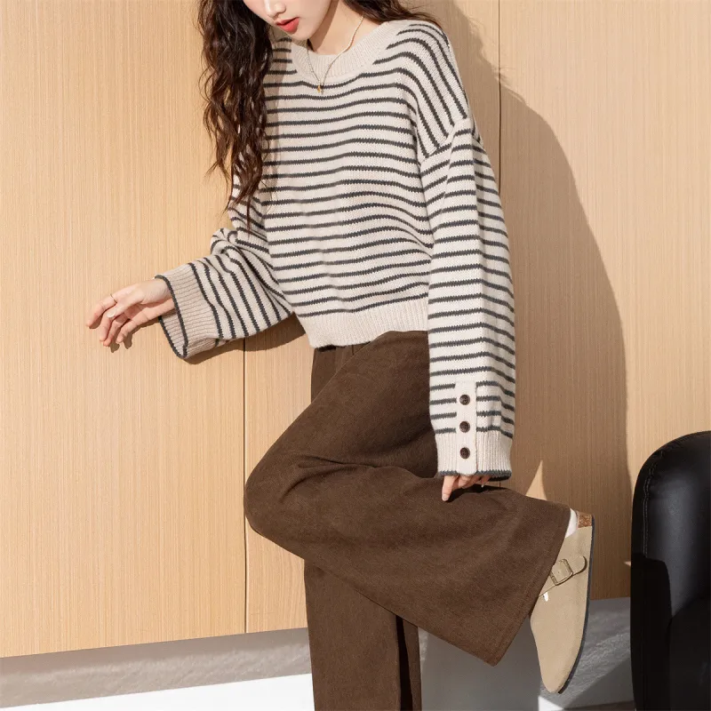 Tonlion Sweater Women's Apricot Gray-3