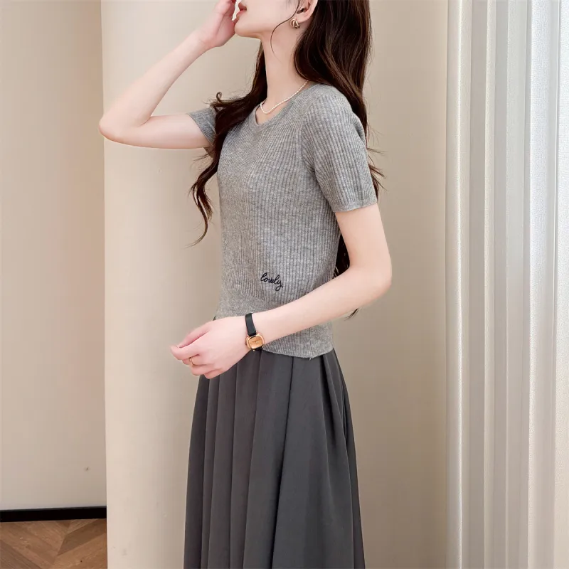 Tonlion Knitwear Women's Light Heather Gray-4