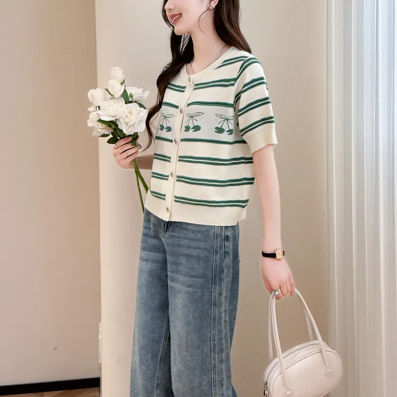 Tonlion Knitwear Women's Green Tone-5